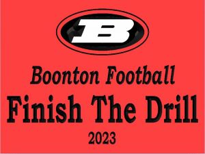 Boonton Football sign